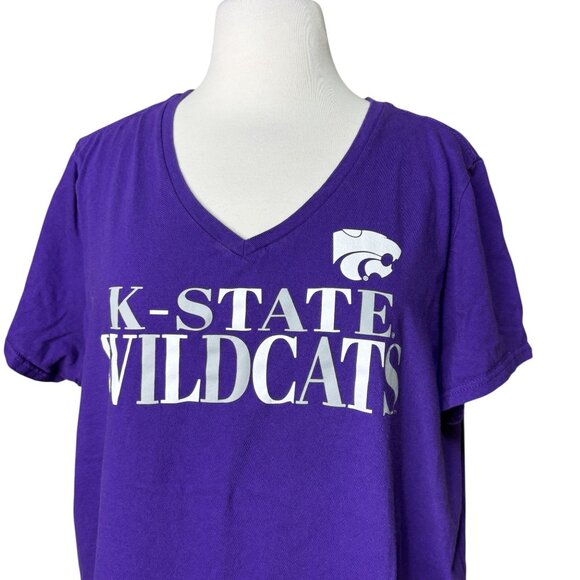K-State Wildcat V-Neck Womens Tee Size 2XL - Picture 5 of 5